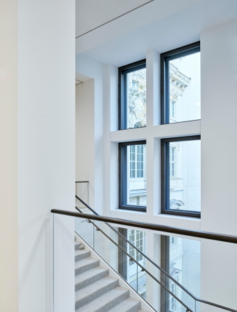 Blick in die Treppenhalle aus dem 3. Obergeschoss. Foto: Foto: Alexander Schippel