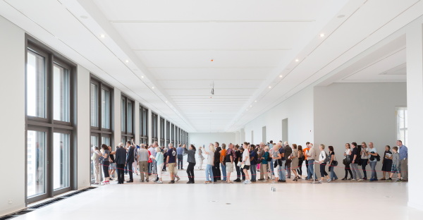 In den leeren R�umen der Amerika-Ausstellung im 2. Obergeschoss w�hrend des Tags der offenen Baustelle 2018. Foto: David von Becker