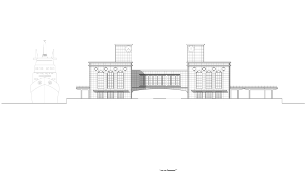 Maritime Station, Westansicht  Lucia Acanfora, Raffaella Cavallaro, Alice Cavicchi, Fabio Santonicola; unter Mitarbeit von Camilla Russo, Katie Filek, Camille Innamorati, Enrico Pinto, Artur Almeida, Valeria Pagnini, Francesco Bocchino