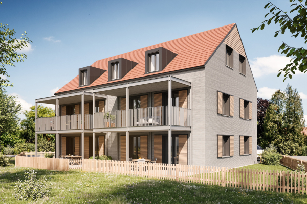 Visualisierung des fertiggestellten Hauses