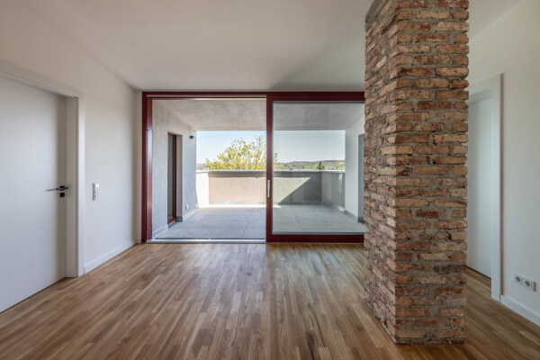 Bodentiefe Fenster in der Maisonettewohnung