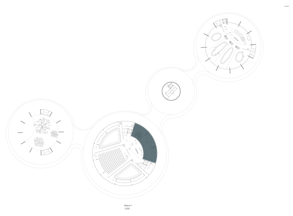 1. Preis (3. Preis Ideenteil): Schulz und Schulz Architekten (Leipzig), r + b landschaft s architektur (Dresden) Ebene 1