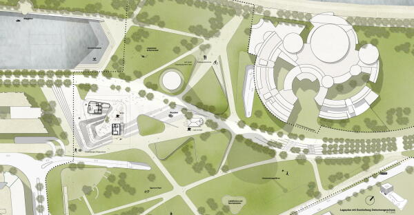 3. Preis (2. Preis Ideenteil): RKW Architektur + Rhode Kellermann Wawrowsky (Düsseldorf), WKM Landschaftsarchitekten (Düsseldorf) Freianlagen