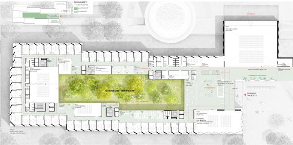 4. Preis (4. Preis Ideenteil): Lorber Paul Architekten (Kln), Club L94 Landschaftsarchitekten (Kln) Ebene 0