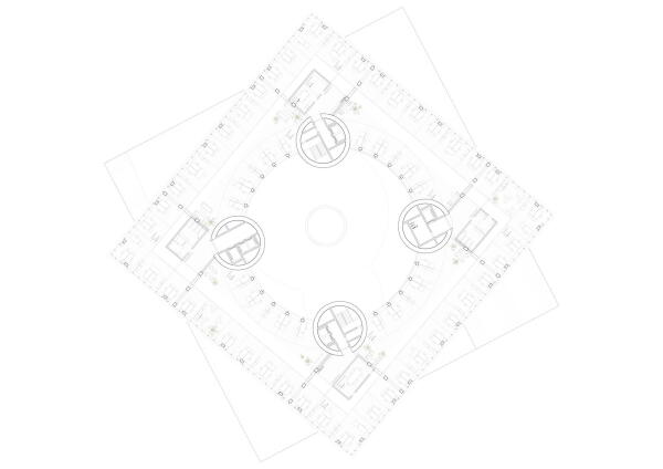 2. Preis (1. Preis Ideenteil): Kim Nalleweg Architekten (Berlin), capattistaubach urbane landschaften (Berlin) Ebene 03