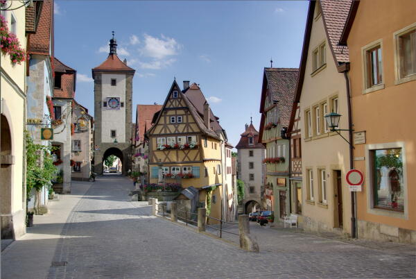 Menschenleer wie selten zeigte sich 2020 die Altstadt von Rotenburg ob der Tauber. Foto: Berthold Werner / Wikimedia / gemeinfrei