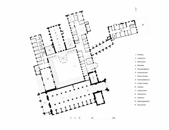 Klausur, Grundriss 1. Obergeschoss