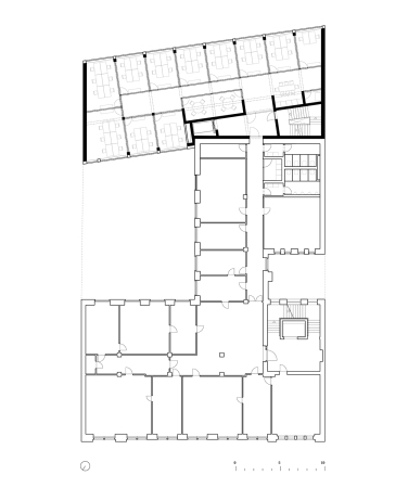 Grundriss Regelgeschoss Coworking (Planungsstand Januar 2021)