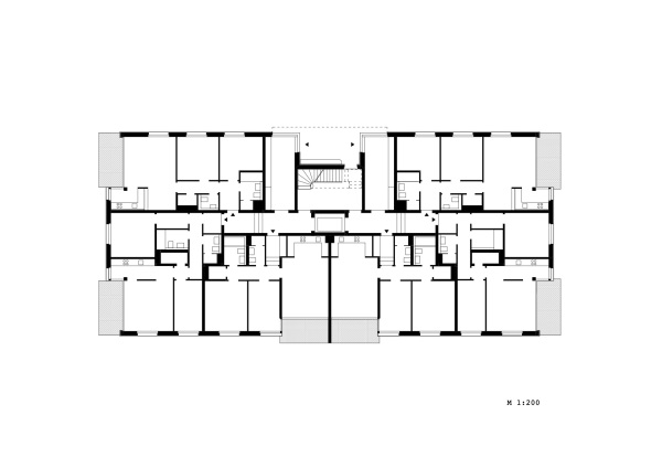 Grundriss Erdgeschoss des Hauses D2 mit Eigentumswohnungen