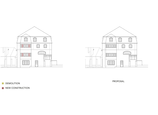 Fassaden des Haupthauses