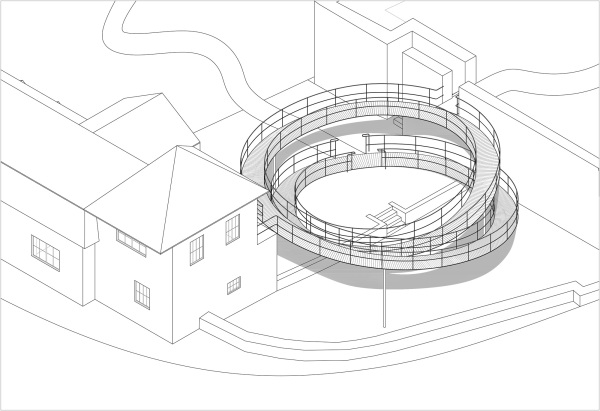 Axonometrie der Brcke