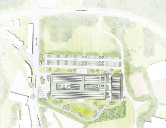 Eine Anerkennung: Scheidt Kasprusch Gesellschaft von Architekten und Henningsen Landschaftsarchitekten (beide Berlin)