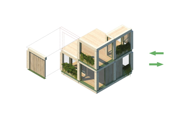 1. Preis: Mad arkitekter (Oslo) mit Mud (Bergen), Konstruktionsdetail