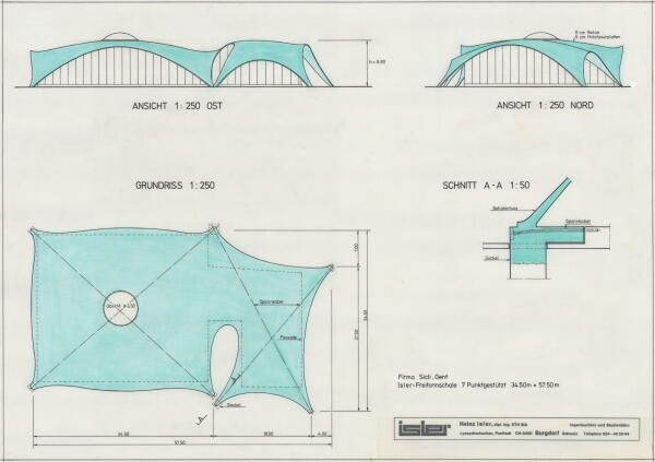 Feuerlöscherfabrik Sicli in Genf, 1969. Heinz Isler