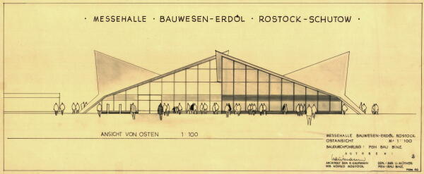 Messehalle in Rostock, 1966. Ulrich Müther
