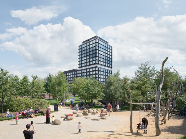 B�roturm in Hamburg von Delugan Meissl