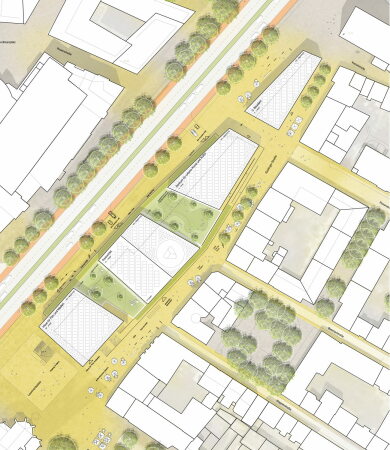 1. Preis: haascookzemmrich Studio2050 (Stuttgart), Lageplan