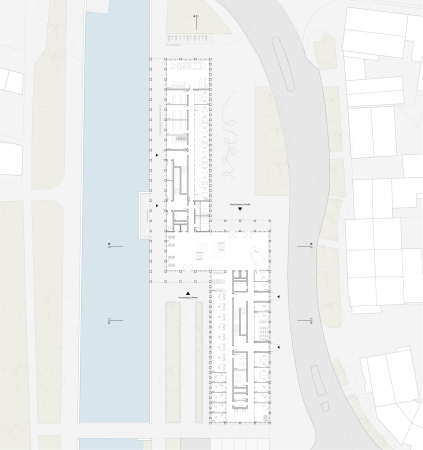 Anerkennung: Peter Bastian Architekten (Mnster) mit Bimberg Landschaftsarchitekten (Iserlohn), Grundriss Erdgeschoss