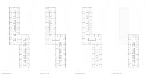 Anerkennung: Peter Bastian Architekten (Mnster) mit Bimberg Landschaftsarchitekten (Iserlohn), Grundrisse Obergeschoss
