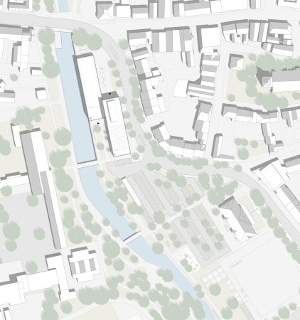 Anerkennung: Peter Bastian Architekten (Mnster) mit Bimberg Landschaftsarchitekten (Iserlohn), Lageplan