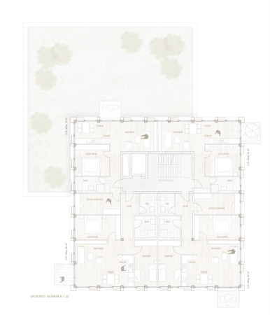 2. Rang a+r Architekten (Tbingen) mit Furche, Geiger Zimmermann Tragwerksplaner (Kngen), Regelgeschoss Wohnen