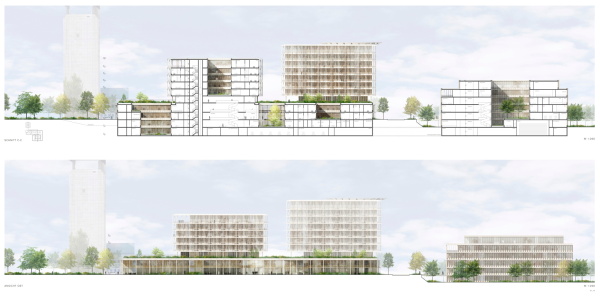 3. Preis: Ludes - Architekten Ingenieure (M�nchen) mit Wanker und Fischer Landschaftsarchitekten und Stadtplaner (Eching), Schnitte