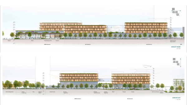 Anerkennung: Arge a|sh architekten (Ludwigshafen) und HDR (M�nchen) mit mk.landschaft (M�nchen), Ansichten