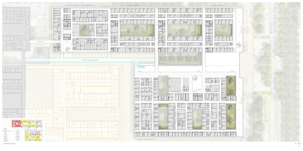 3. Preis: Ludes - Architekten Ingenieure (M�nchen) mit Wanker und Fischer Landschaftsarchitekten und Stadtplaner (Eching), Grundriss 1. Obergeschoss