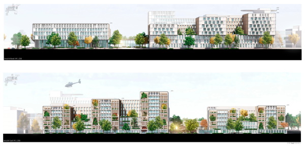 1. Preis: Arge HENN (Mnchen, Berlin, Peking) und C.F. Mller (Aarhus, Berlin) mit Sinai Landschaftsarchitekten (Berlin), Ansichten