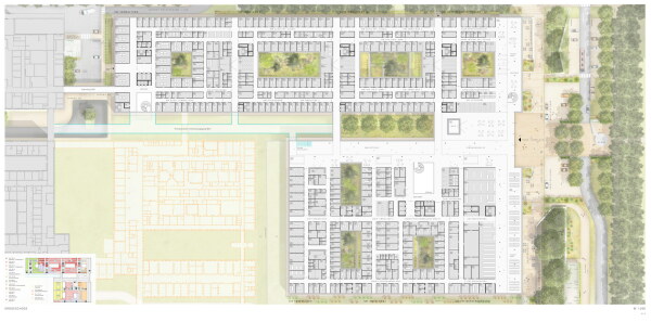 3. Preis: Ludes - Architekten Ingenieure (M�nchen) mit Wanker und Fischer Landschaftsarchitekten und Stadtplaner (Eching), Grundriss Erdgeschoss