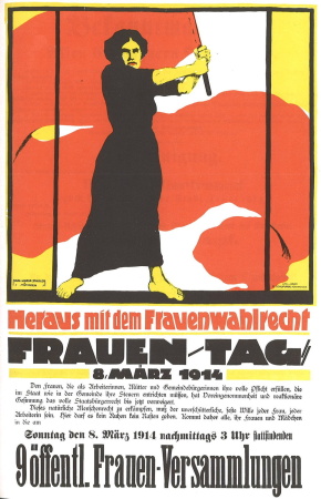 Plakat fr den Frauentag am 8. Mrz 1914 von Karl Maria Stadler