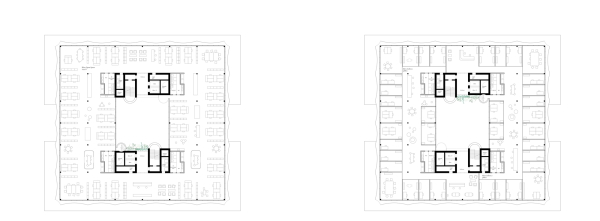 2. Preis Hochbau: pool Architekten, Grundrisse OG