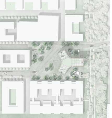 Anerkennung: David Chipperfield Architects; ein 2. Preis Freiraum: Atelier Loidl, Lageplan