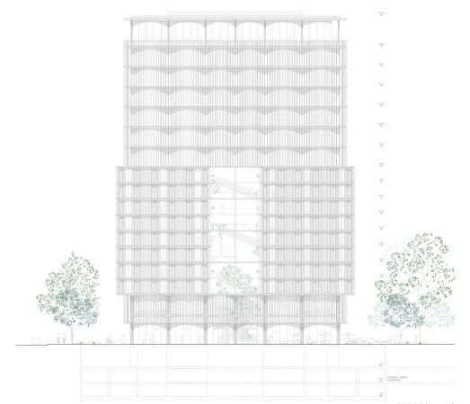 2. Preis Hochbau: pool Architekten, Ansicht West