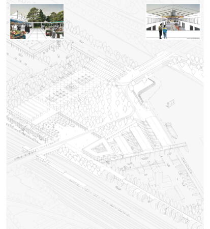 Fachsparte Architektur, 3. Diesing-Preis und Sonderpreis: Anna Kuretzky, Jonathan Schmal�er, Conrad Risch, Jonas L�ufer, GROSSWEST-AREAL