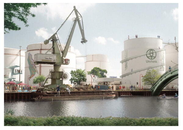 Fachsparte Landschaftsarchitektur, Anerkennung: Stephanie Hansen, Tim Keller, Brcke der drei Ufer