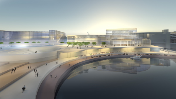 Visualisierung fr einen Neubau im Hafen/Kesselstrae von Meyer Architekten.