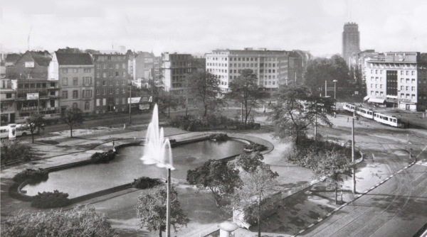 Ebertplatz nach dem Zweiten Weltkrieg und vor dem Umbau 1977, Quelle: Gerd Franke