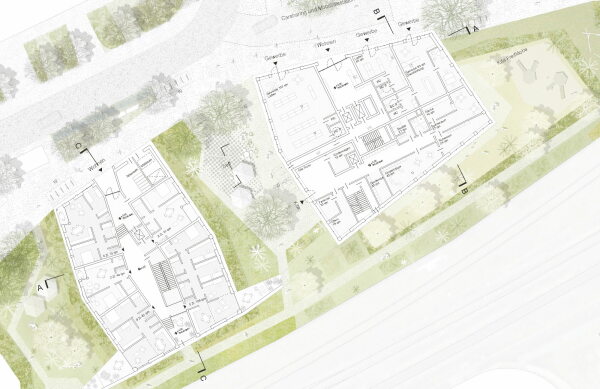 1. Preis: Auer Weber Assoziierte (München) mit grabner huber lipp Landschaftsarchitekten und Stadtplaner (Freising), Grundriss Erdgeschoss