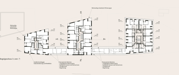 Ein 3. Preis: AllesWirdGut Architektur (Wien/München), Grundriss 1. Obergeschoss