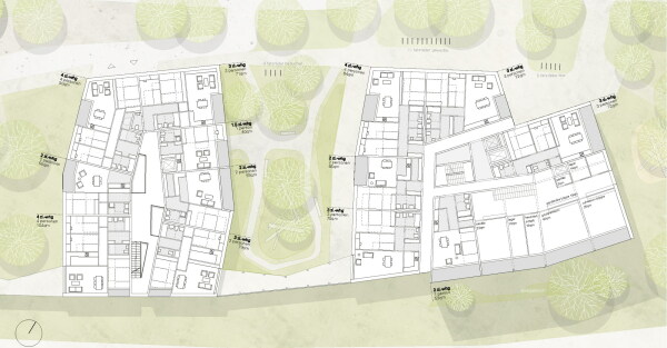 2. Preis: bogevischs buero architekten & stadtplaner (M�nchen, Grundriss 1. Obergeschoss