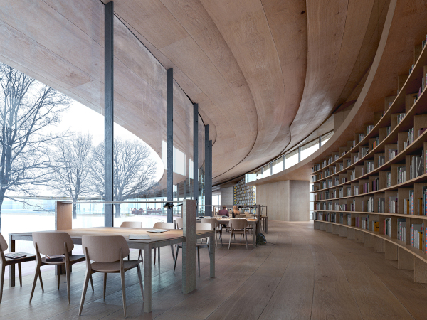 Kengo Kuma und Mad planen Bibliothek in Skien
