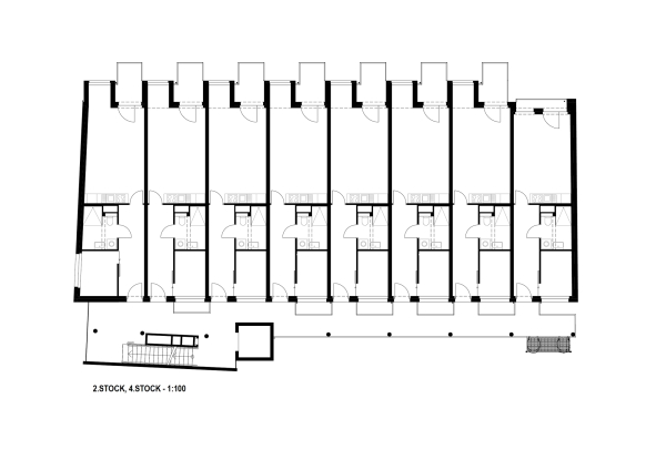 Zweites und viertes Obergeschoss