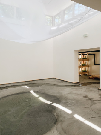 Im Dnischen Pavillon wird Regenwasser gesammelt, mit dem Tee aus ber die letzten Monate angebauten Krutern gekocht wird.