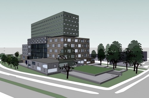 Baubeginn fr Schule und Hotel in Amsterdam
