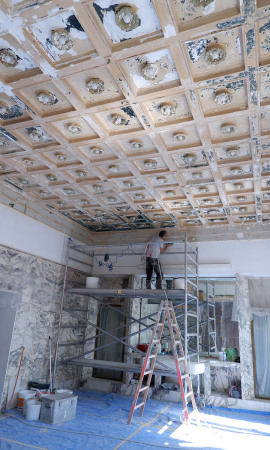 Restaurierungsarbeiten in der Wohnung Emil Lwenbach