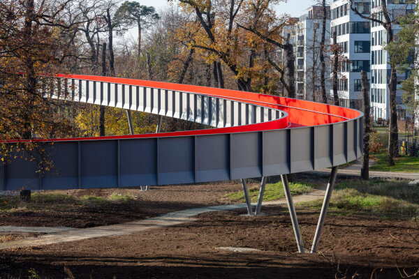 Anerkennung: Fu- und Radwegbrcke am Mozartturm in Darmstadt, ARGE netzwerkarchitekten und TRAGRAUM Ingenieure (Darmstadt)