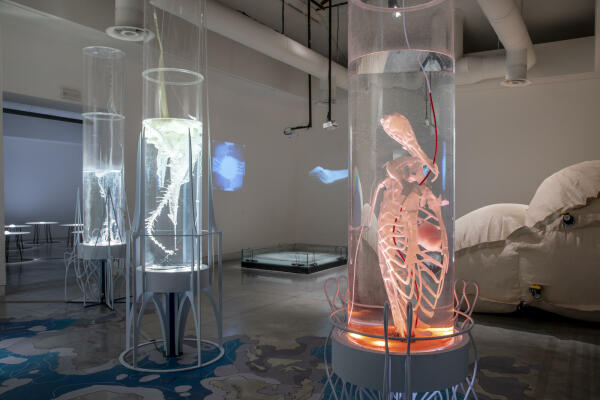 Es blubbert �fters in der Hauptausstellung: Hier Pinar Yoldas mit �Hollow Oceans� (6).