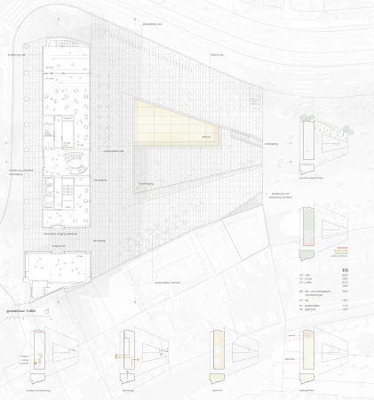 3. Preis ARGE Itten+Brechb�hl und Aires Mateus e Associados: Grundriss Erdgeschoss