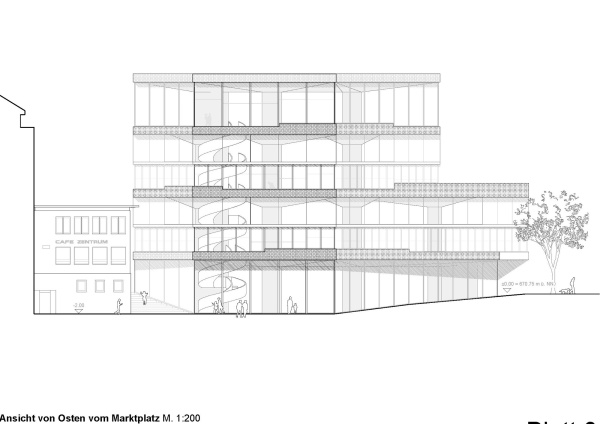 1. Preis Staab Architekten: Ansicht Ost